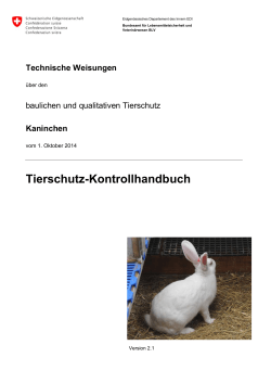 Tierschutz-Kontrollhandbuch Kaninchen