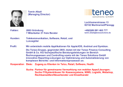 Profil Tamin Afzali - Teneo Solutions