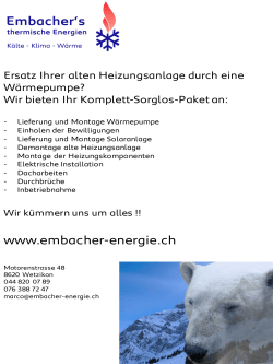 Flyer Wärmepumpe - Embacher Energie