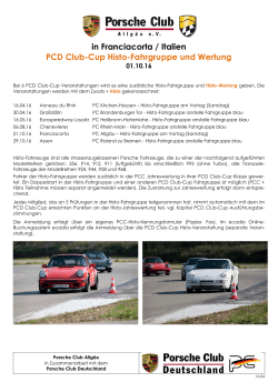 PCC Histo-Wertung - Porsche Club Deutschland