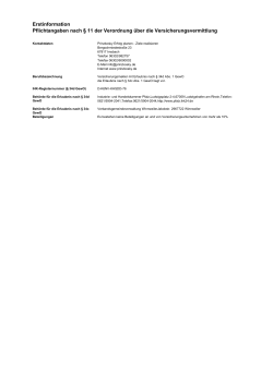 Kunden Erstinformation