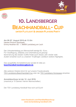 10. landsberger beachhandball- cup