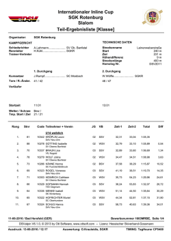 Internationaler Inline Cup SGK Rotenburg Slalom Teil