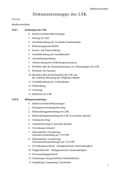 Dokumentenmappe des LSK