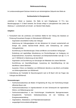 Stellenausschreibung - Sachsen