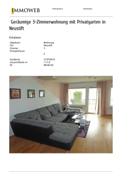 Geräumige 3-Zimmerwohnung mit Privatgarten in