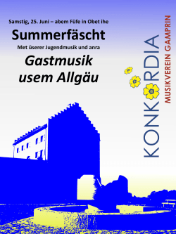 Summerfäscht - Musikverein Konkordia Gamprin