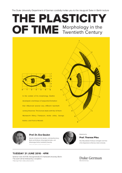 OF TIME Morphology in the Twentieth Century