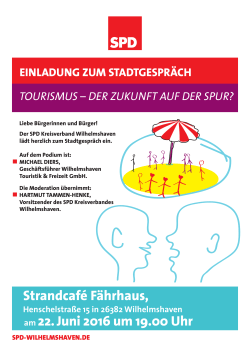 SPD-Tourismus – der Zukunft auf der Spur? - SPD