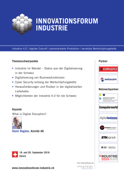 Innovationsforum Industrie 2016