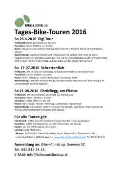 Tages-Bike-Touren 2016