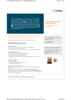 Holztechniker (m/w) - Forum