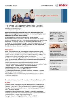 IT Service Manager/in Connected Vehicle