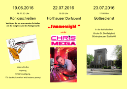 Flyer Schützenfest 2016