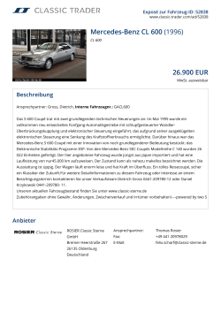 Mercedes-Benz CL 600 (1996) 26.900 EUR