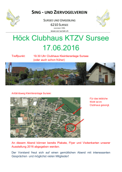 Höck Clubhaus KTZV Sursee 17.06.2016 - Sing