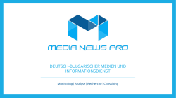 DEUTSCH-BULGARISCHER MEDIEN UND INFORMATIONSDIENST