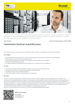 Technischer Zeichner AutoCAD Job in Hamburg