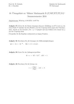 Blatt 10 - Fakultät für Mathematik