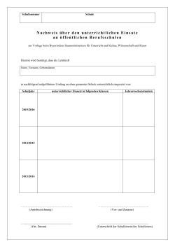 Formular zum Nachweis der unterrichtlichen Tätigkeit (pdf | 87 KB)