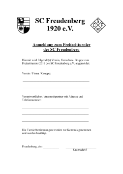 Anmeldung 2016 - SC Freudenberg 1920 eV
