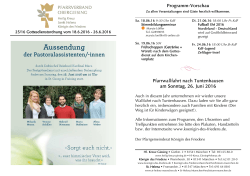 18. Juni 2016 bis 26. Juni 2016 - Erzbistum München und Freising