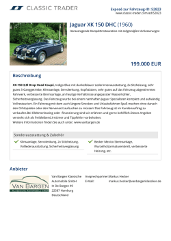 Jaguar XK 150 DHC (1960) 199.000 EUR