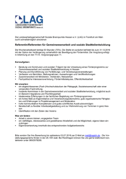 In der LAG Soziale Brennpunkte Hessen e