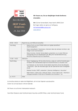 SKSF Fonds-Konferenz