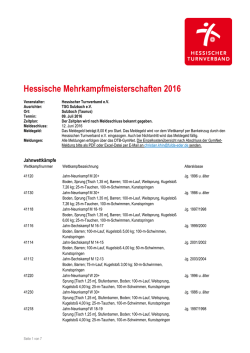 Ausschreibung - Hessischer Turnverband