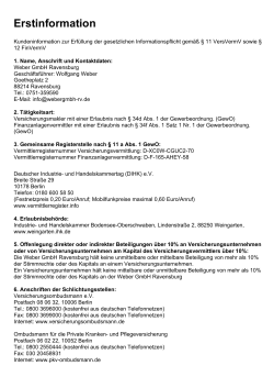 Erstinformation - Weber GmbH Ravensburg