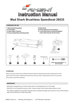 Bedienungsanleitung Mad Shark Brushless deutsch