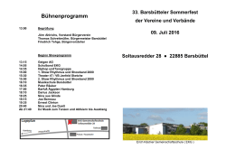 Bühnenprogramm - Bürgerverein Barsbüttel eV
