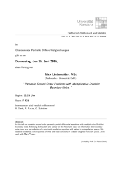 Parabolic Second Order Problems with Multiplicative Dirichlet