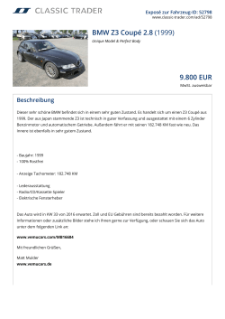 BMW Z3 Coupé 2.8 (1999) 9.800 EUR