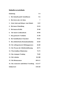 Inhaltsverzeichnis