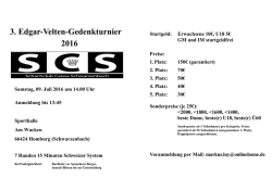 3. Edgar-Velten-Gedenkturnier 2016 Samstag, 09. Juli 2016 um