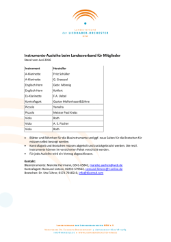 Instrumenten - beim Landesverband der Liebhaberorchester NRW