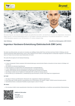 Ingenieur Hardware-Entwicklung Elektrotechnik EMV Job in