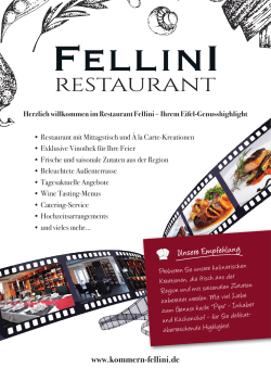 Flyer - Restaurant Fellini