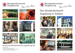 Das Studentenwerk Augsburg in Zahlen