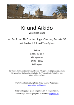 Info - Ki und Aikido Hechingen