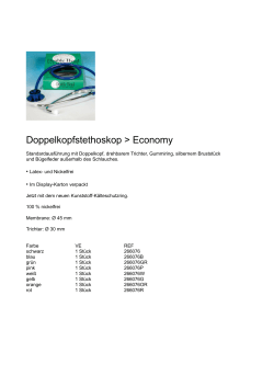 Doppelkopfstethoskop > Economy