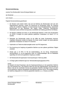 Honorarvereinbarung - dirnberger