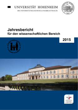 Jahresbericht - Universität Hohenheim
