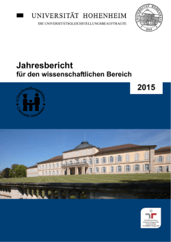 Jahresbericht - Universit&auml;t Hohenheim