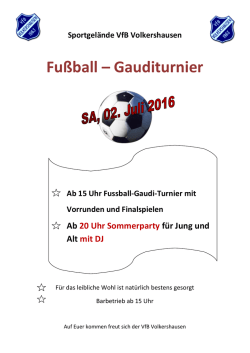 Fußball – Gauditurnier