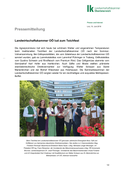 Pressemitteilung - Landwirtschaftskammer Oberösterreich