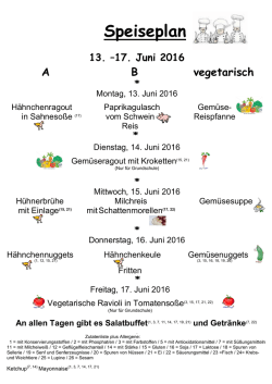 Mensaspeiseplan - Gesamtschule Aachen Brand