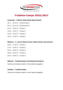 Triathlon Camps 2016/2017